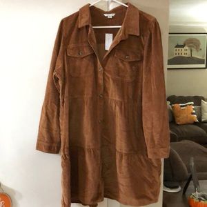 American Eagle Corduroy Tiered Minidress, NWT, Large.